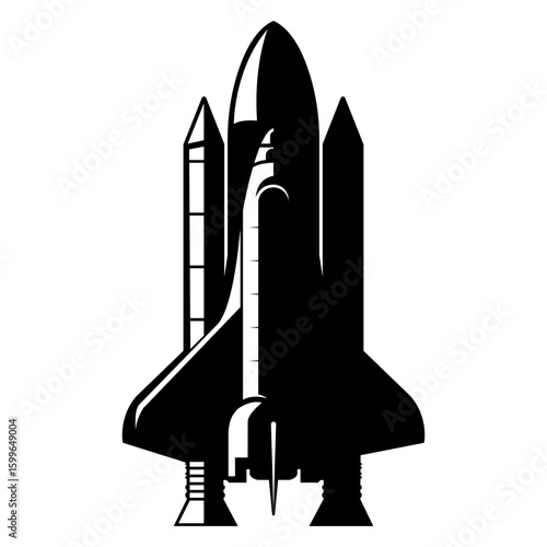 Space Shuttle, Spacecraft vector silhouette