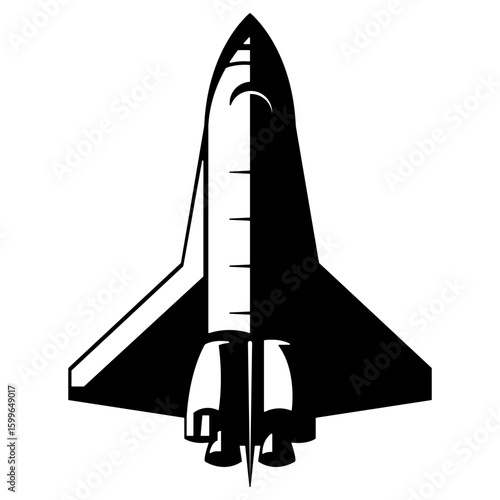 Space Shuttle, Spacecraft vector silhouette