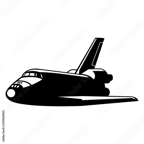 Space Shuttle, Spacecraft vector silhouette