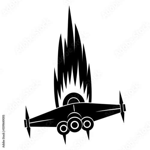 Space Shuttle, Spacecraft vector silhouette