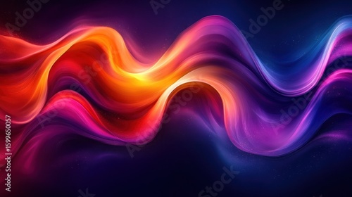 Wallpaper Mural Abstract vibrant flowing waves (1) Torontodigital.ca