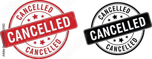 Cancelled stamp vector image for graphic design projects and business presentations and marketing use editable