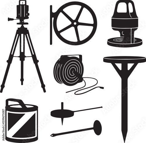 Surveying equipment and tools tripod transit