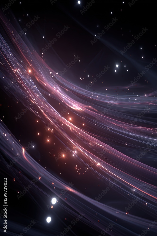 Obraz premium Abstract Glowing Lines In Dark Background