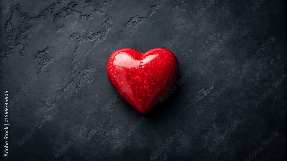 Obraz premium red heart on wooden background