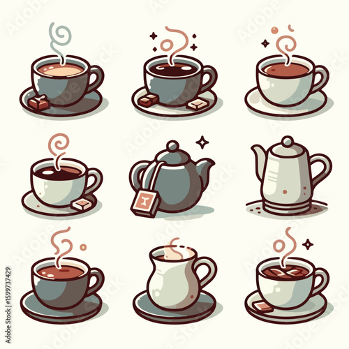 A warm cup of tea releasing soft steam
