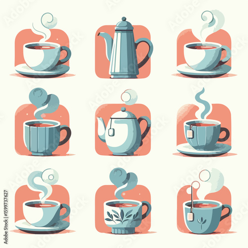 A warm cup of tea releasing soft steam