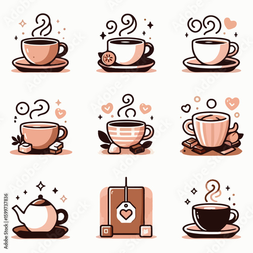 A warm cup of tea releasing soft steam