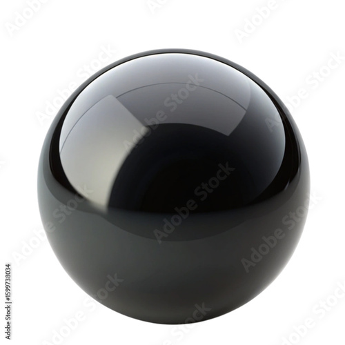 glass ball on white background