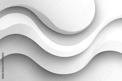 Wallpaper Mural Abstract White And Gray Wavy Background Design Torontodigital.ca