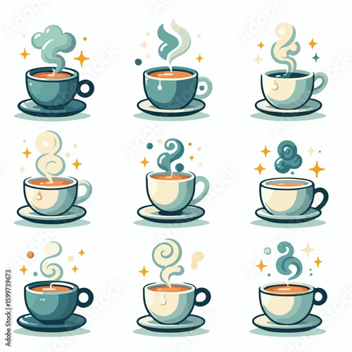 A warm cup of tea releasing soft steam