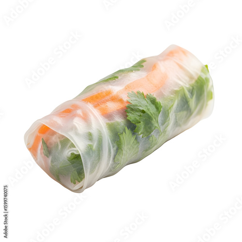 Fresh Vegetable and Carrot Vietnamese Spring Roll.
