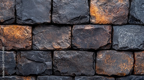 Wallpaper Mural Dark Stone Wall Texture: A Rustic and Textured Background Torontodigital.ca