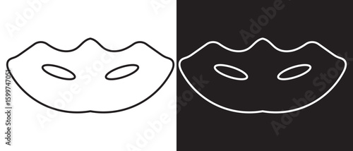 eye mask and face mask icon vector illustration.