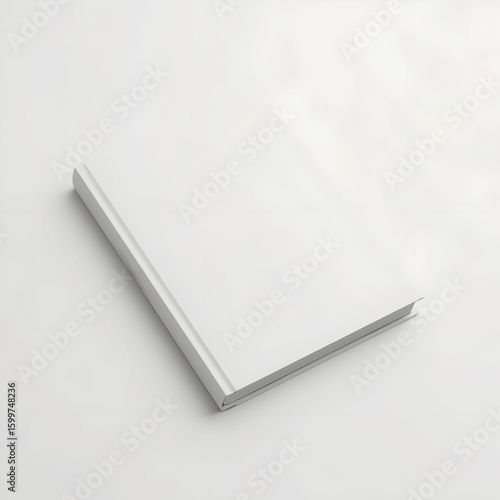 Wallpaper Mural Clean Minimalist White Book Mockup:  Blank Hardcover, Studio Shot, Neutral Background, Perfect for Design Presentation, Branding, or Publishing Projects, showcasing elegant simplicity. Torontodigital.ca