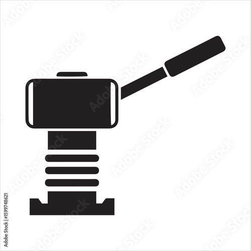 Black silhouette of a tamper compactor tool