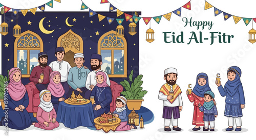Joyful Eid Al-Fitr Family Celebration
