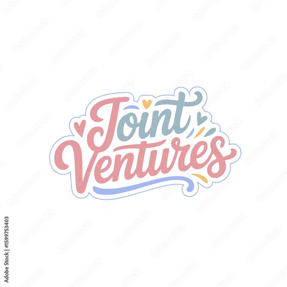 Fototapeta premium Joint Ventures Hand Lettered Design
