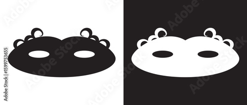 eye mask and face mask icon vector illustration.