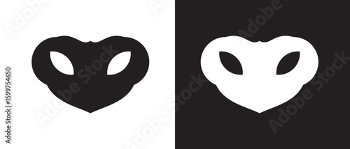 eye mask and face mask icon vector illustration.