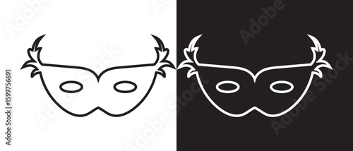 eye mask and face mask icon vector illustration.