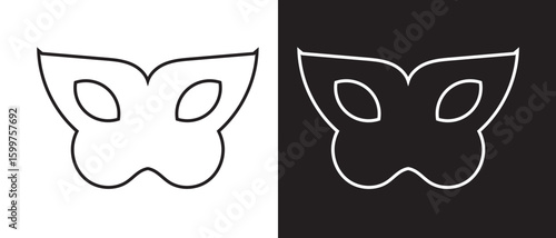 eye mask and face mask icon vector illustration.