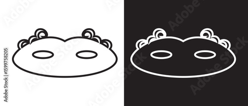 eye mask and face mask icon vector illustration.