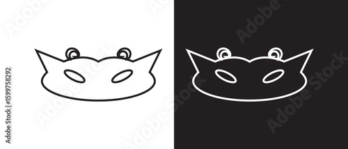 eye mask and face mask icon vector illustration.