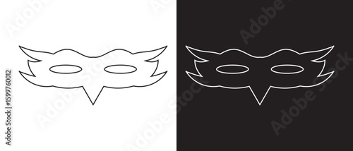 eye mask and face mask icon vector illustration.