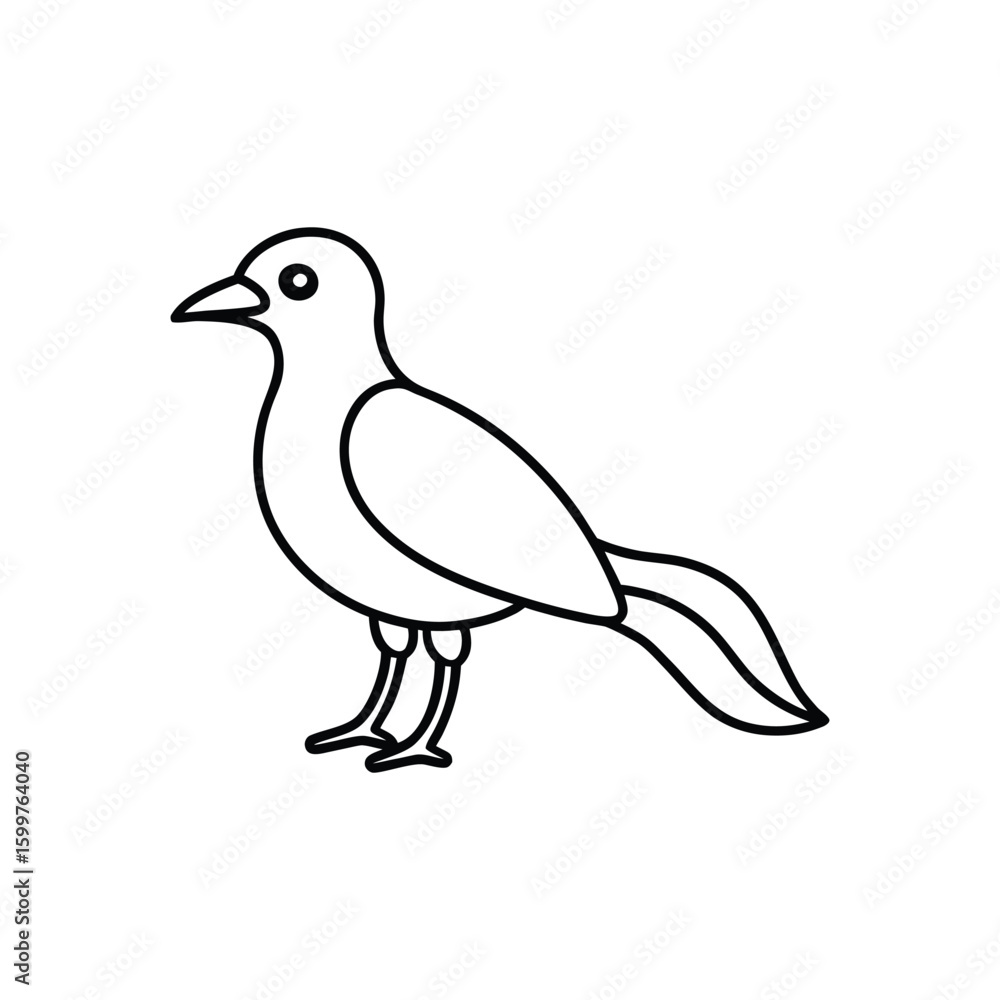 Fototapeta premium A koji Line art vector illustration.
