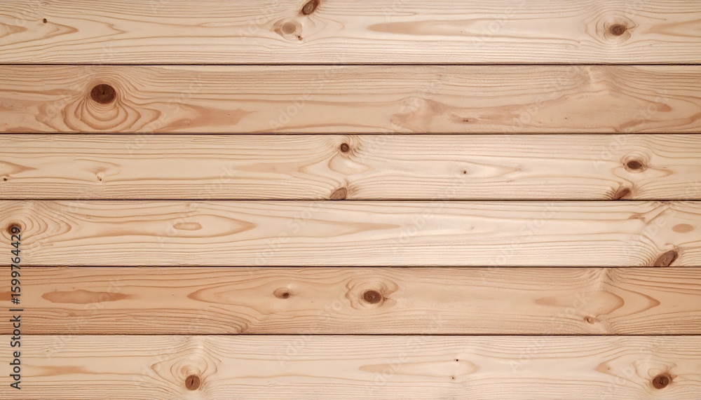 Fototapeta premium Light wood planks with knots and grain, creating a natural textured background