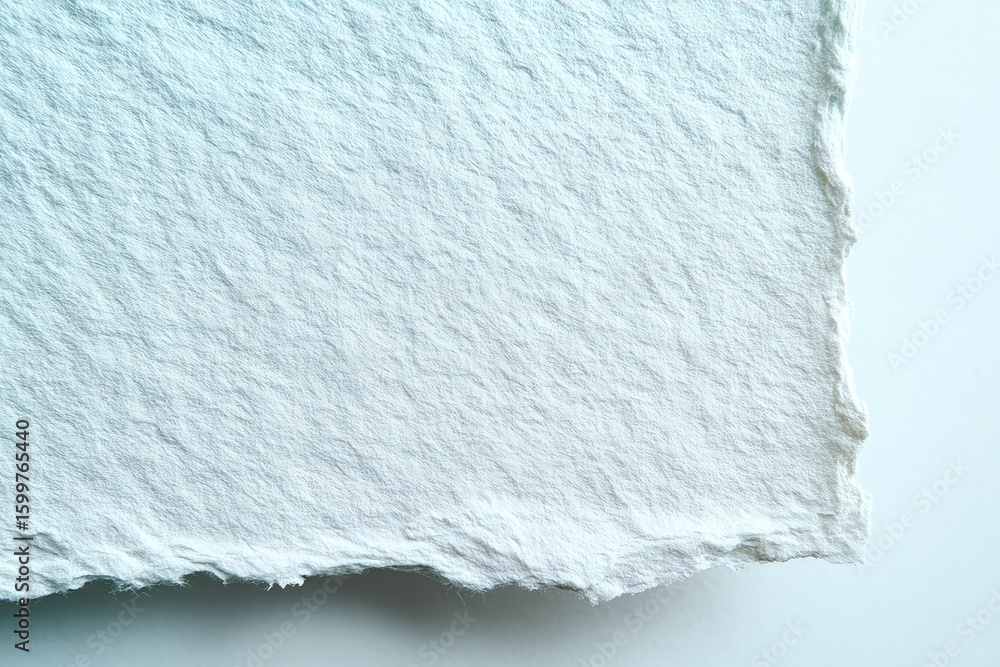 Obraz premium Close Up View Of Light Blue And White Textured Handmade Paper