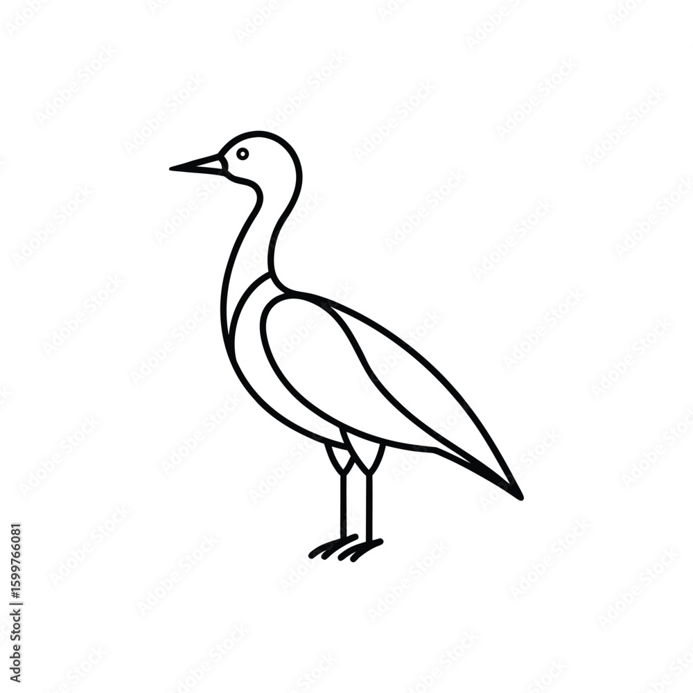 Fototapeta premium A nari Line art vector illustration.
