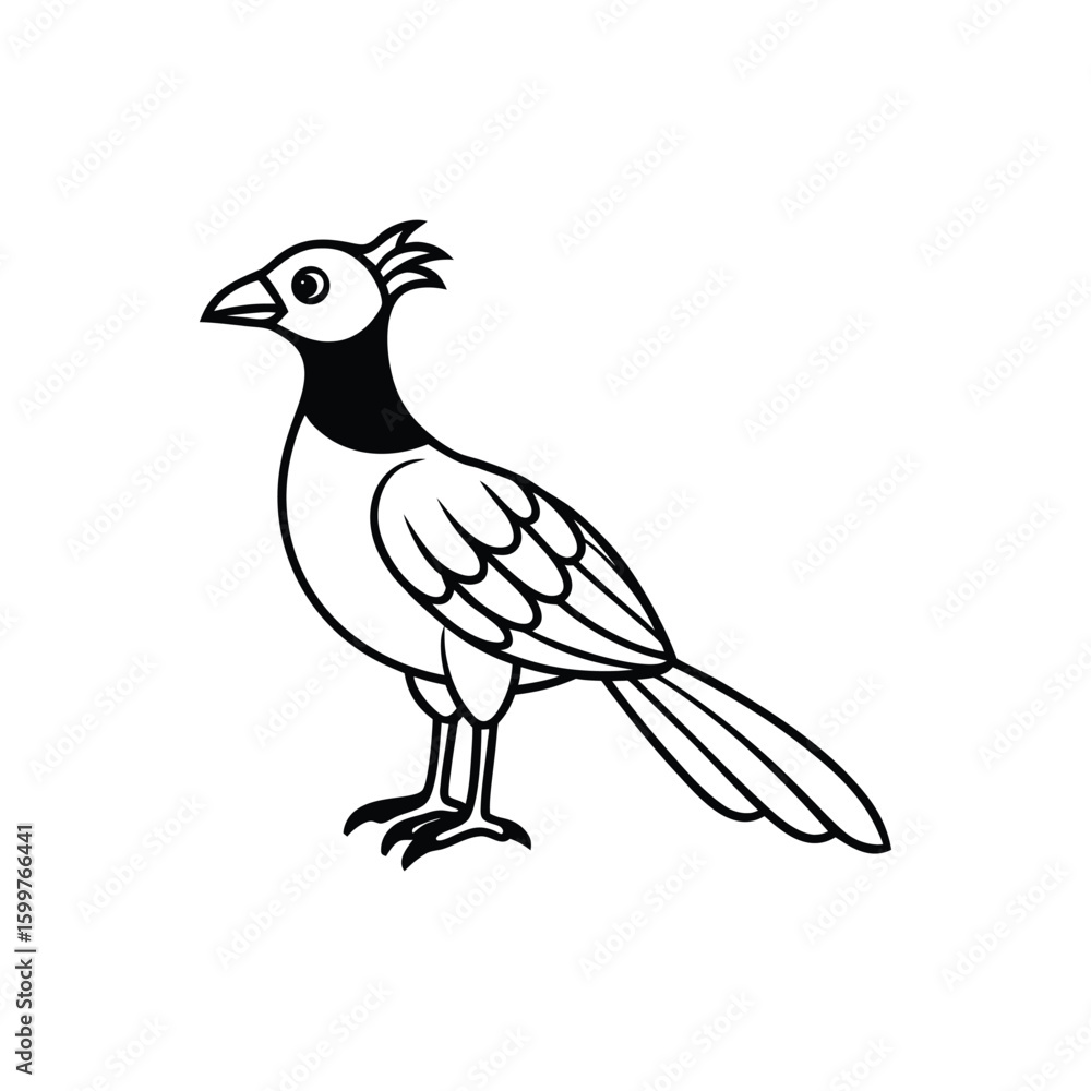 Fototapeta premium A shinju Line art vector illustration.