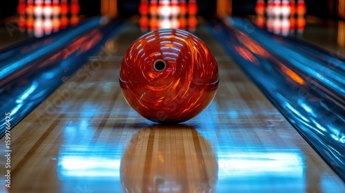 Bowling Ball on a Polished Lane: A Striking Image