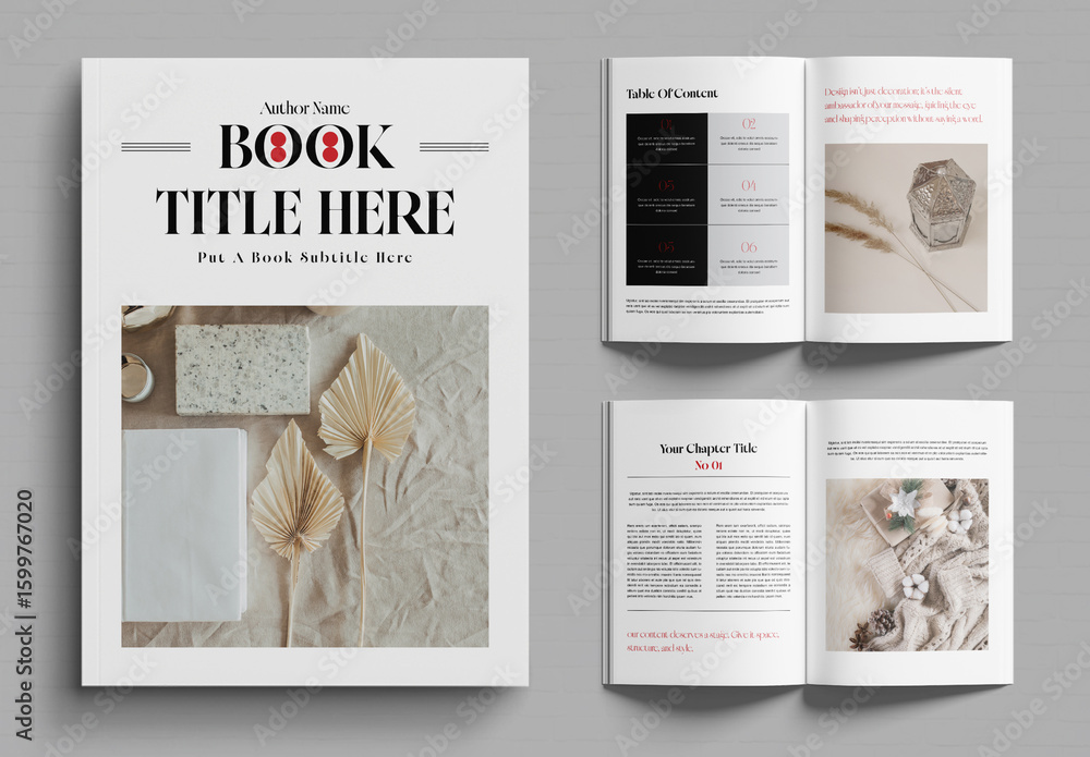 Book Title Name Here Layout Stock Template | Adobe Stock