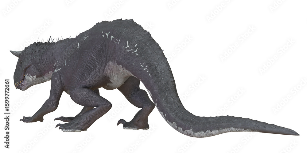 Fototapeta premium Realistic 3D render of a predatory dinosaur.