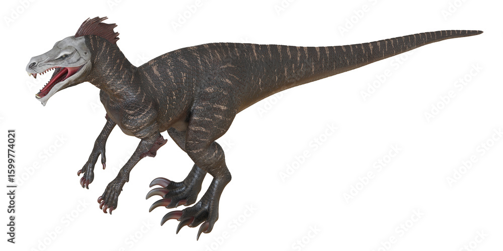 Fototapeta premium Realistic dinosaur model with fierce expression