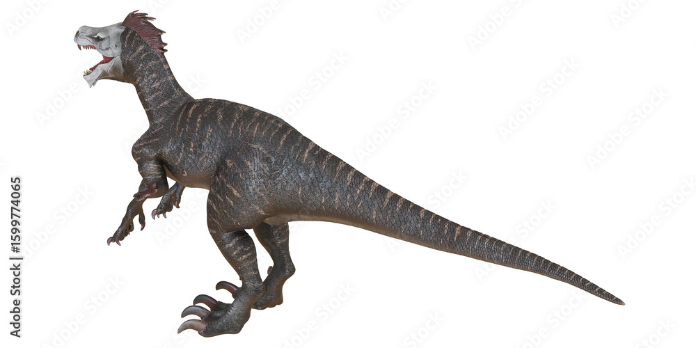 Fototapeta premium Realistic dinosaur model on white background