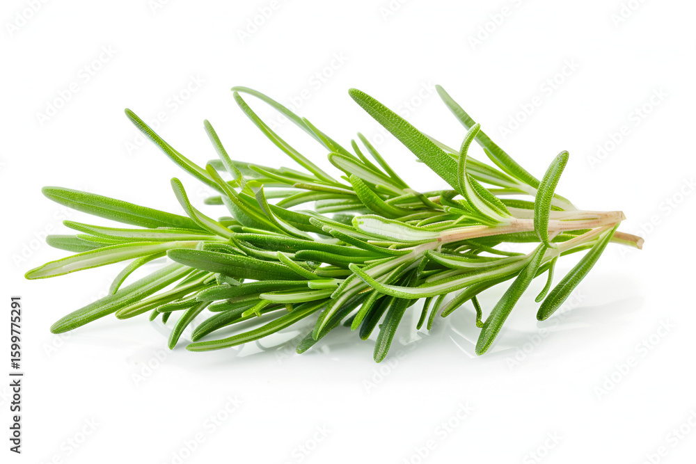 Fresh Rosemary Sprig Isolated on White Background Fresh Rosemary Sprig Isolated on White Background