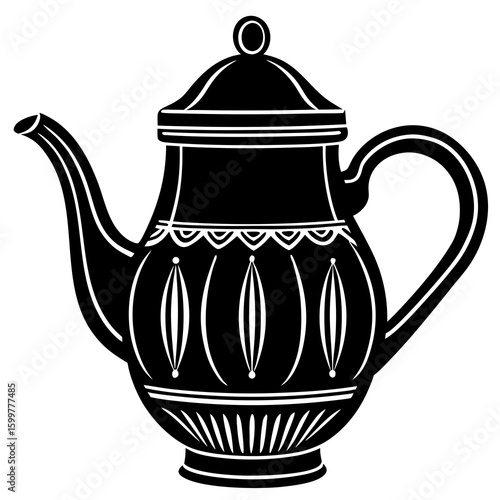 Classic British tea caddy vector silhouette 