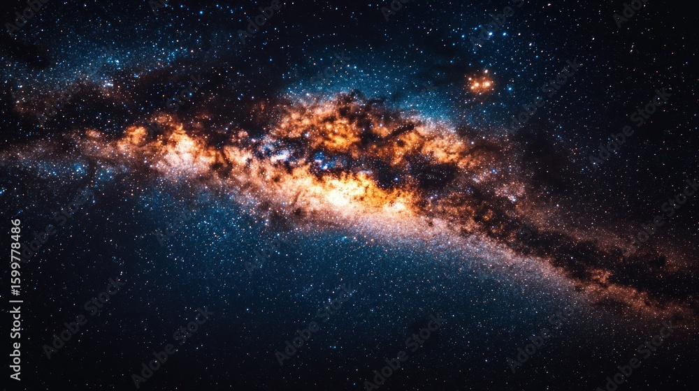 Fototapeta premium Celestial Tapestry: A Breathtaking View of the Milky Way Galaxy