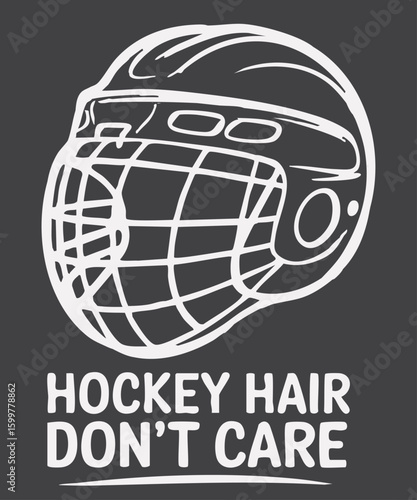 Hockey hair don't care funny Women Field Hockey 
