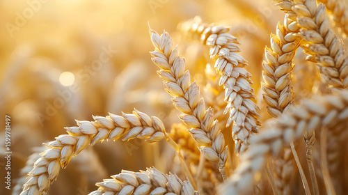 ears of wheat, Wheat field.