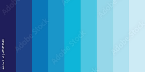 Blue Gradient Vertical Stripes Seamless Vector Background. Cool Minimal Modern Art