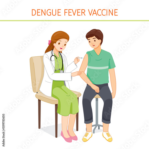Doctor Vaccinates Man Dengue Fever Vaccine