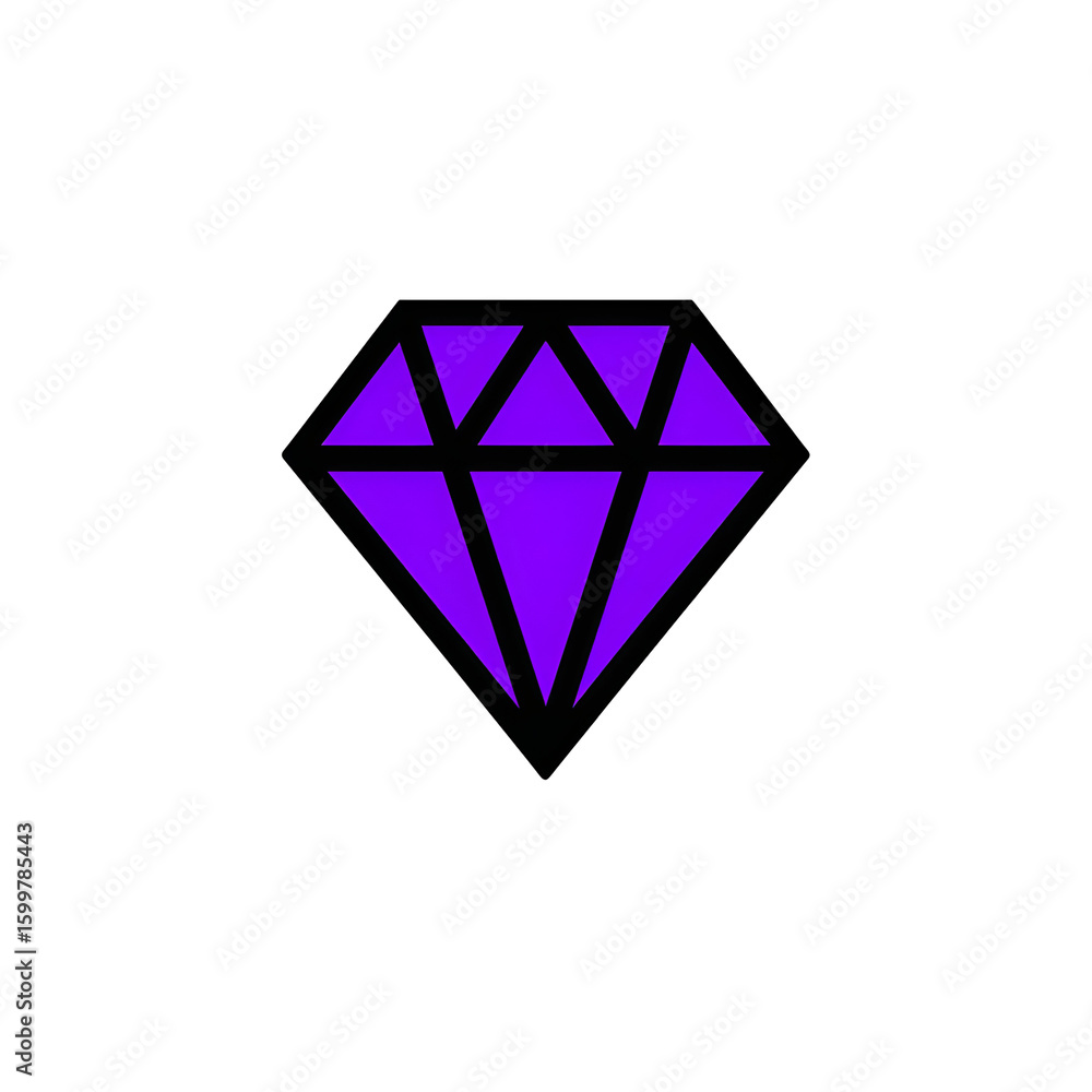 Vivid violet gemstone graphic against an expansive obsidian backdrop displays a stylized symbol Vivid violet gemstone graphic against an expansive obsidian backdrop displays a stylized symbol