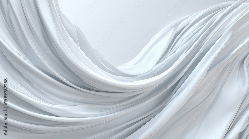 Abstract White Draped Fabric Design Abstract White Draped Fabric Design