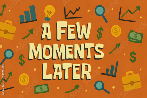 Graphic Transition A Few Moments Later With Financial Growth and Analysis Concept Icons