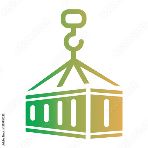 Shipping Building On Flat Gradient Style